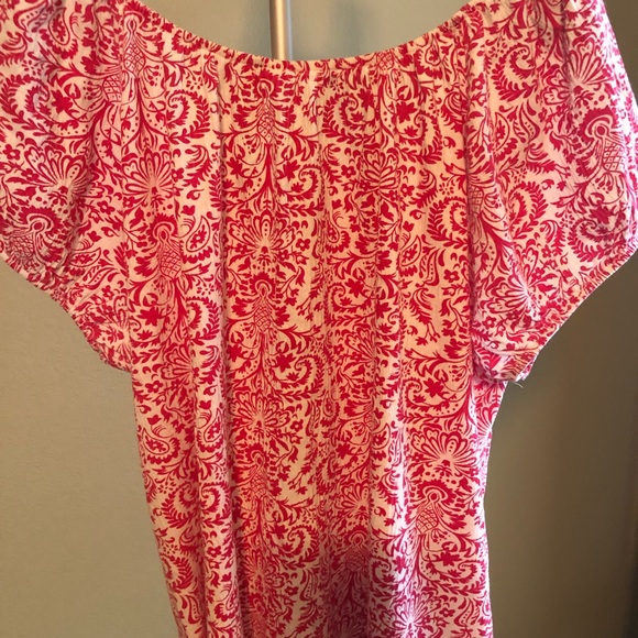 Womens top, elastic neck line with tie, paisley beautiful pattern - Picture 8 of 14